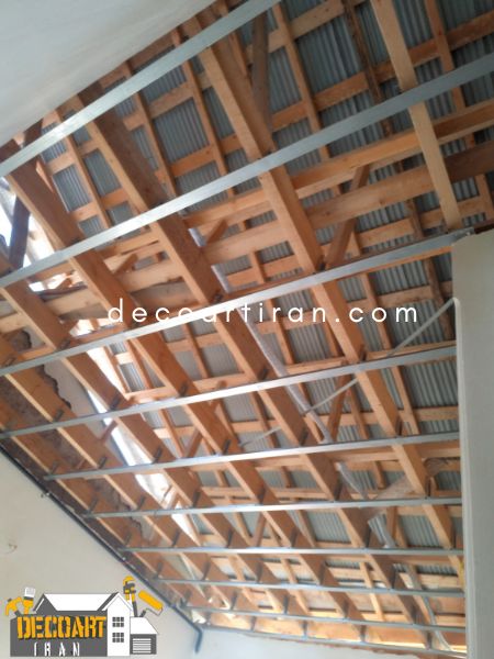 کناف کاری سقف های چوبی در تهران